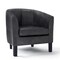 Simpli Home Austin 30"Tub Chair Tub Chair Distressed Faux Leather, Living Room